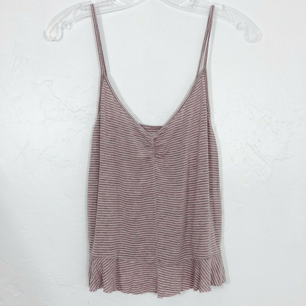 AEO Soft & Sexy Pink & White Striped Tank Top